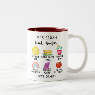 Thank You Teacher Appreciation Gift from Students Two-Tone Coffee Mug