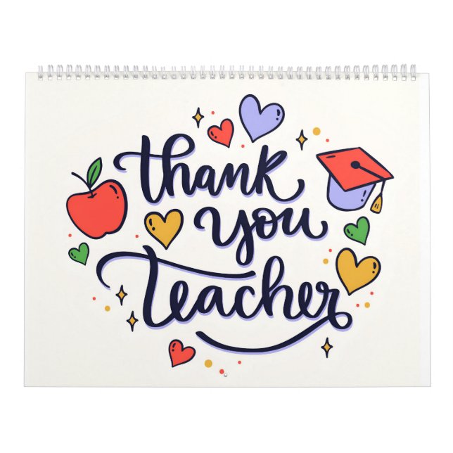 thank you teacher  calendar (Cover)