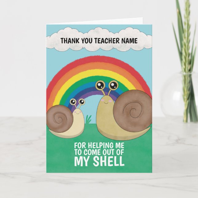 Thank You Teacher Card (Front)