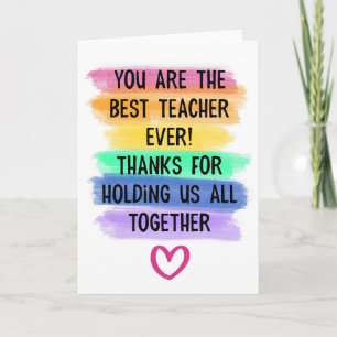 Thank You Teacher Card