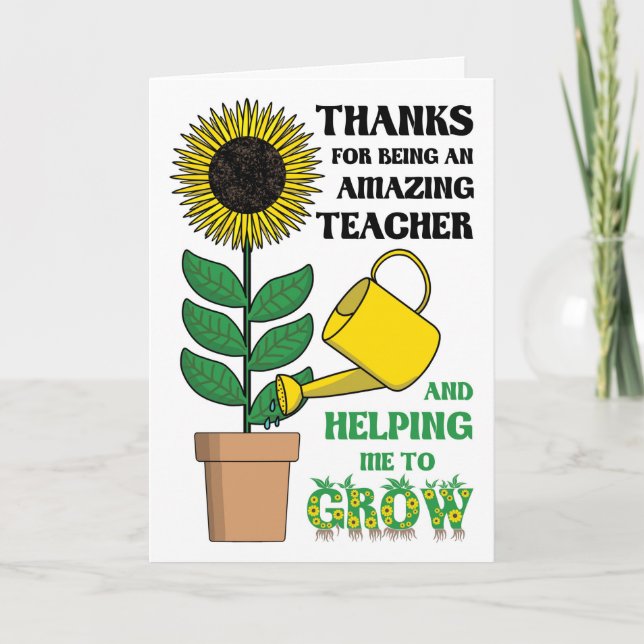 Thank You Teacher Card Amazing Teacher (Front)