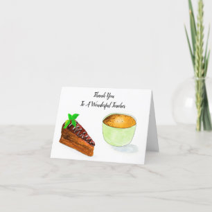 Thank You Teacher Chocolate Cake & Coffee