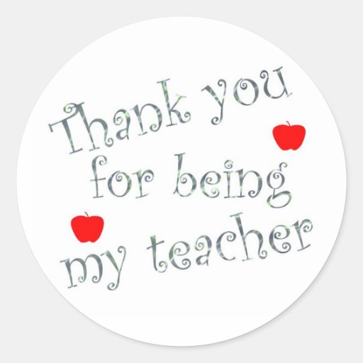 Image of Thank you teacher Classic Round Sticker