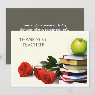 Thank You, Teacher.  Custom Flat Cards