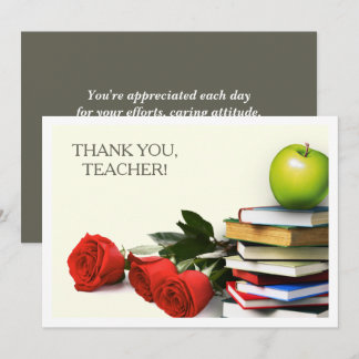 Thank You, Teacher. Custom Flat Cards
