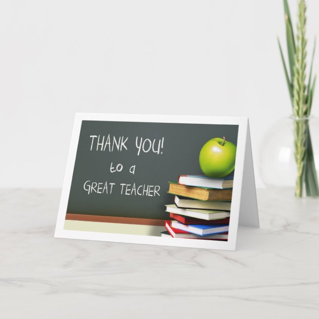 Thank you, Teacher Custom  Greeting Cards (Front)