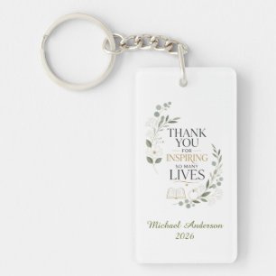 Thank You Teacher Custom Name Retirement Key Ring