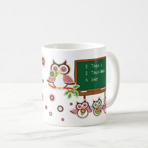 Thank You, Teacher. Cute Owls Gift Coffee Mug