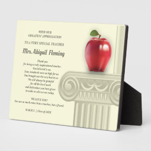 Thank You, Teacher. Education Symbols Custom Name Plaque