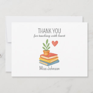 Thank You Teacher – Heartfelt Appreciation Gift Holiday Card