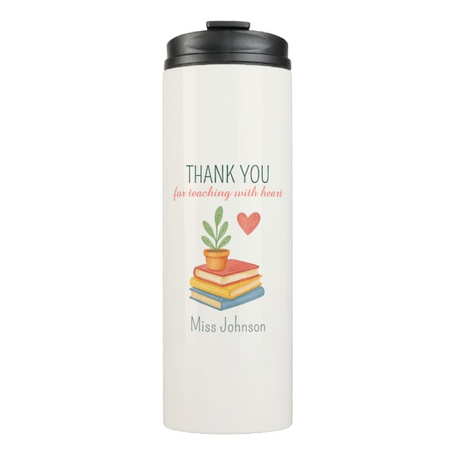 Thank You Teacher – Heartfelt Appreciation Gift Thermal Tumbler (Front)