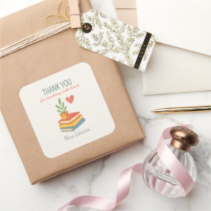 Thank You Teacher – Heartfelt Appreciation  Square Sticker