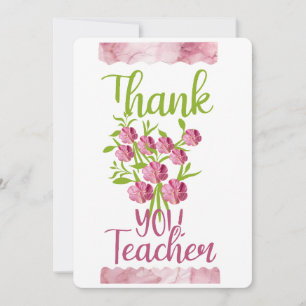 Thank you teacher holiday card