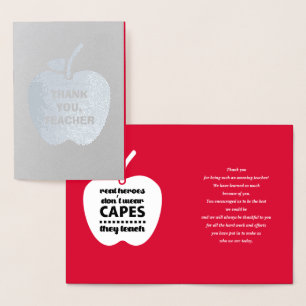 Thank You, Teacher. Luxury Foil Card