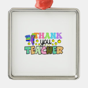 Thank You Teacher Metal Tree Decoration