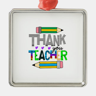 Thank You Teacher Metal Tree Decoration