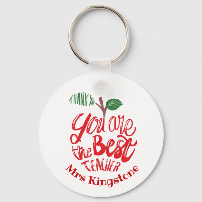 Thank you teacher mug you are the best! key ring (Front)
