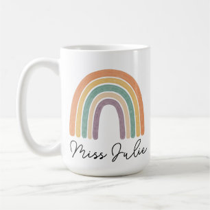 Thank You Teacher- Pastel Rainbow Design Mug Perso