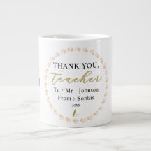 Thank You Teacher – Personalised Name Mug Gift