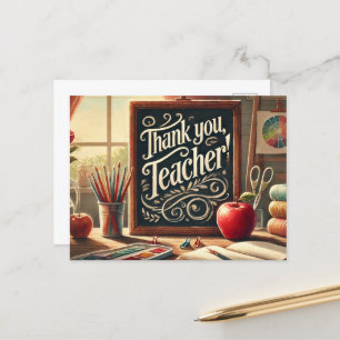 "Thank You, Teacher!" Postcard