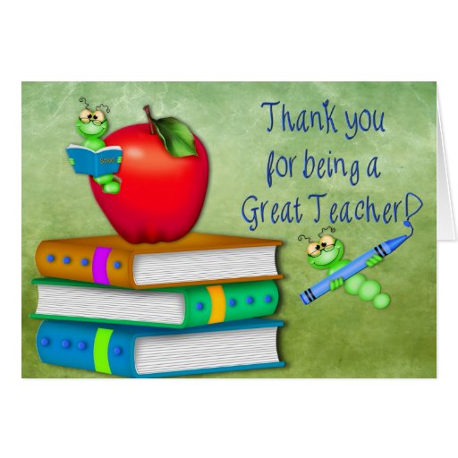 Thank You Teacher - School Items Greeting Card | Zazzle