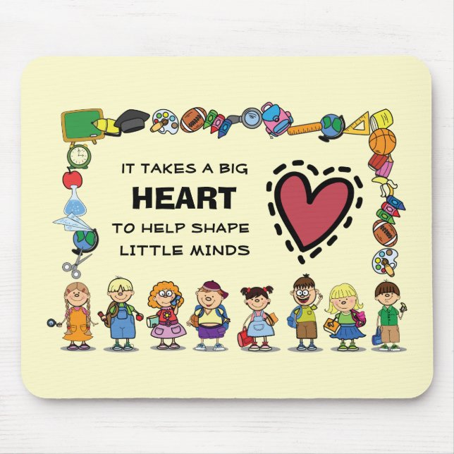 Thank You, Teacher. School Kids Gift  Mouse Mat (Front)