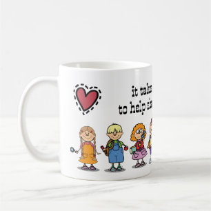 Thank You, Teacher. School Kids & Quote Gift Mugs