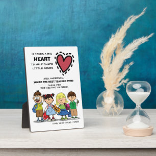 Thank You, Teacher. School kids & Quote Plaque