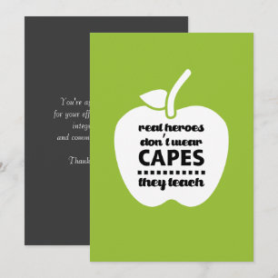 Thank You, Teacher. Teaching Quote Apple You Card