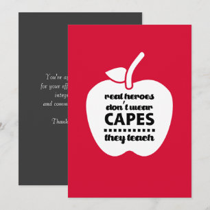 Thank You, Teacher. Teaching Quote Apple You Card