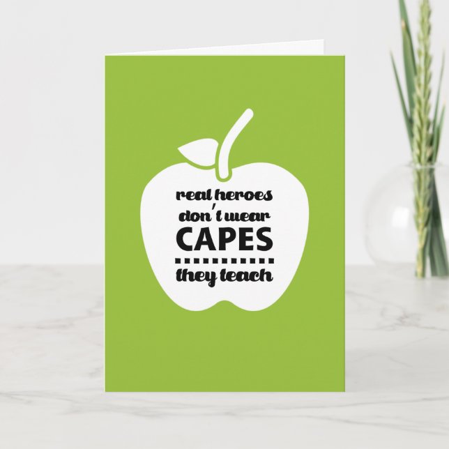 Thank You, Teacher.  Teaching Quote  Thank You Card (Front)