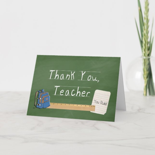 Thank You, Teacher Thank You Card (Front)