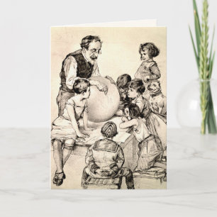 Thank You, Teacher. Vintage Art Custom Card