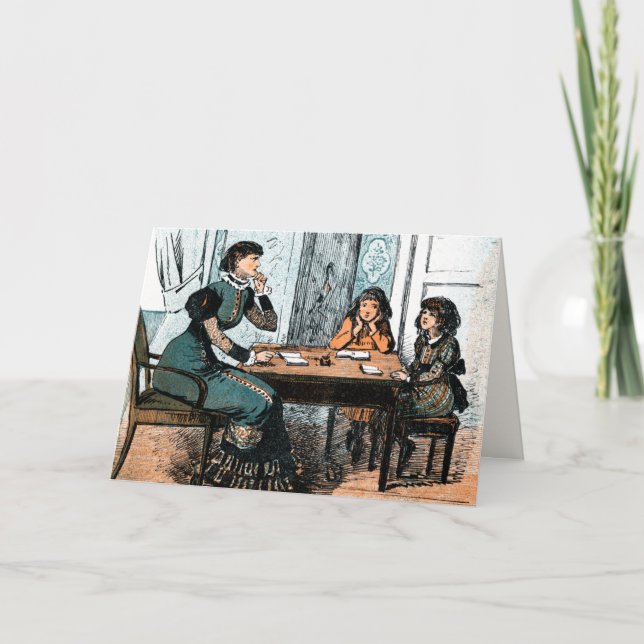 Thank You, Teacher. Vintage Art Custom Card (Front)