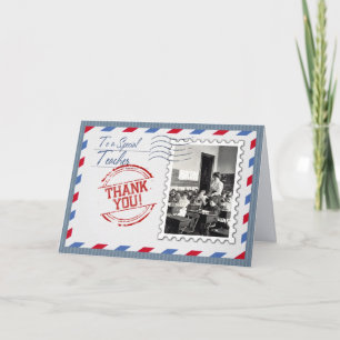 Thank You, Teacher. Vintage Photo Custom Card
