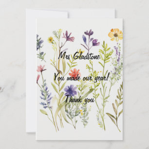 Thank you Teacher You made our Year. Editable text