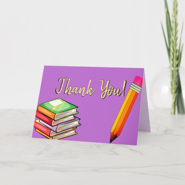 Thank you teachers custom greeting card school (Front)