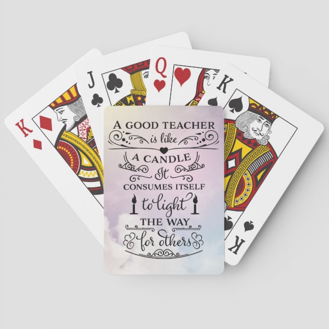 Thank You Teachers Playing Cards (Back)