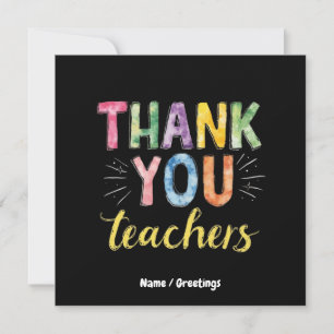 Thank You Teachers & Students Graduation Gift Invitation