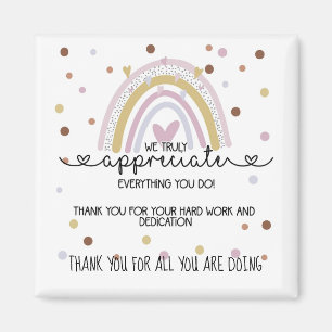thank you team staff gift editable message magnet