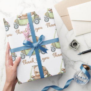Thank You Teddy Bear Baby Shower Collectie Wrapping Paper