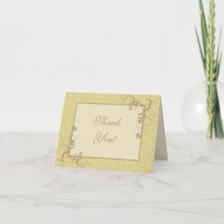 Thank You Template Gold Greeting Cards