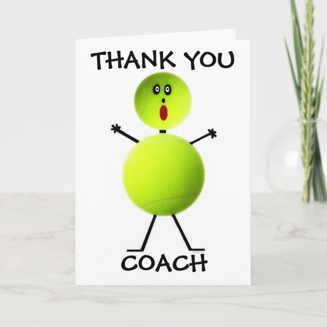 Thank You Tennis Coach Card (Front)