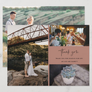 Thank You Terracotta Photo Collage Wedding