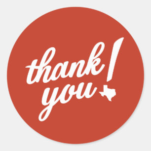 Thank You Texas Style! Classic Round Sticker