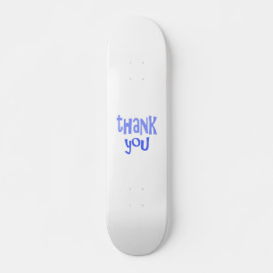 thank you text art skateboard