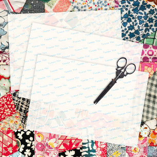 Thank You Text Business Tissue Paper Ecru