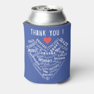 Thank You Text Can Cooler Gift Choose Colours