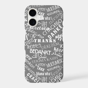 Thank You Text iPhone Case - Custom Colours