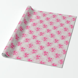 Thank You Text Pattern Design Wrapping Paper